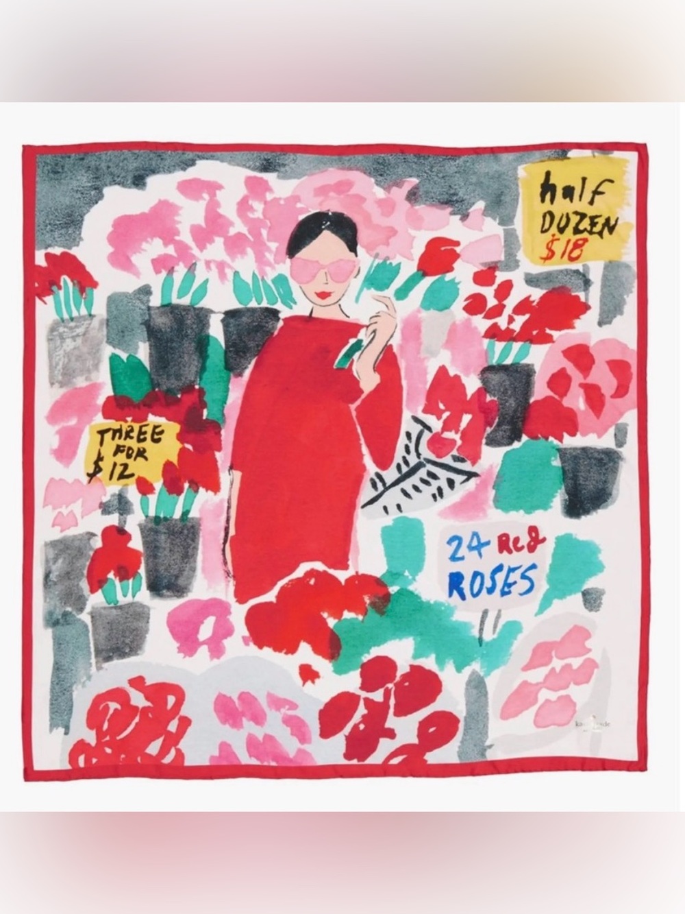 Kate Spade 100% Silk Scarf